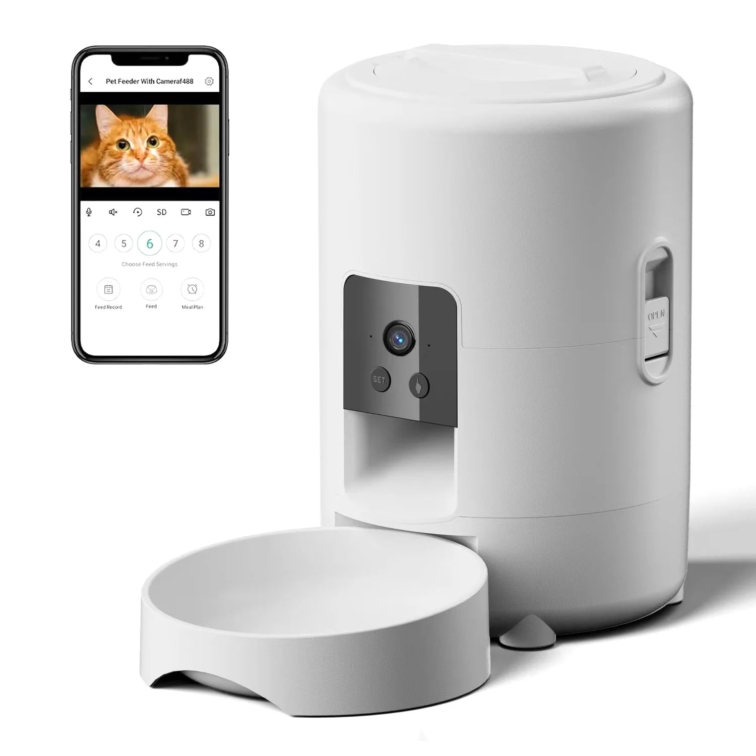 Smart Pet Feeder – Intelligenter Futterautomat mit Sprachfunktion & App-Steuerung für glückliche, gut versorgte Haustiere