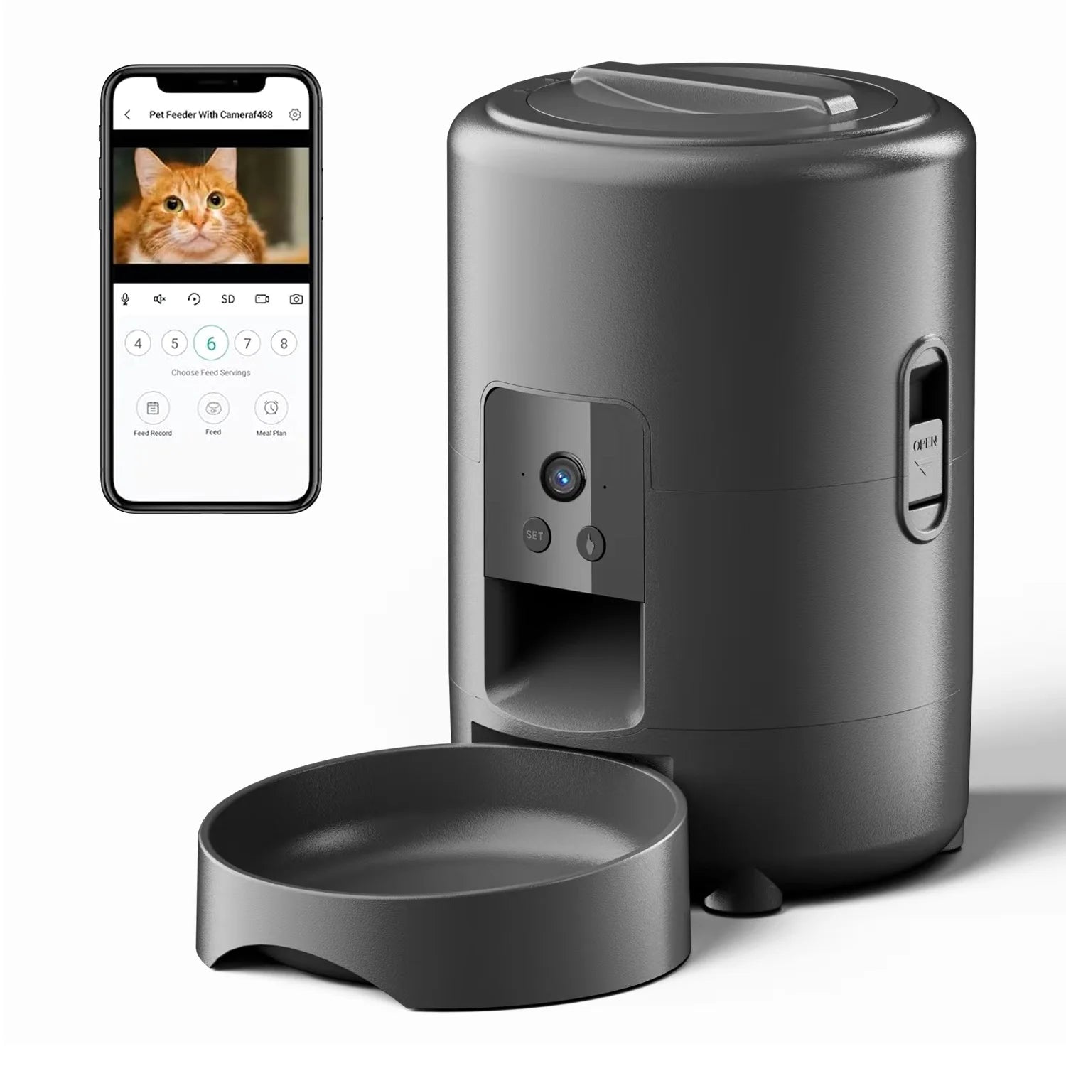 Smart Pet Feeder – Intelligenter Futterautomat mit Sprachfunktion & App-Steuerung für glückliche, gut versorgte Haustiere